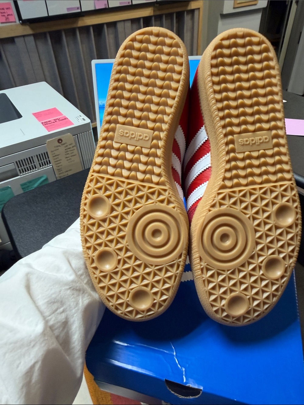 adidas Samba Jane W Velcro Sneakers — Red & White - Picture 4 of 5